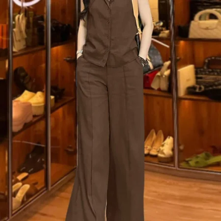 Summer 2PCS Outfits Woman Pant Sets Casual OL Work Tracksuits 2025 ZANZEA Fashion Sleeveless Shirt Trousers Suits Matching Sets
