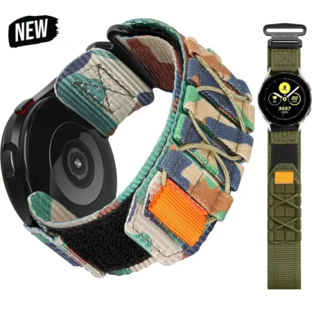 NEW Camouflage Nylon Strap for Galaxy Watch 22mm 20mm 7 6 5 4 40 44mm 6 Classic 43 47mm band for Huawei Watch GT4 3 4Pro Band