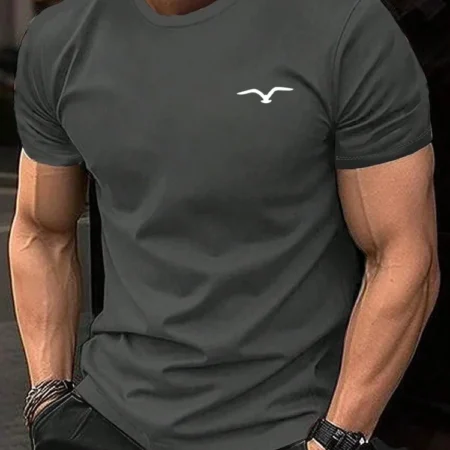 Funny T Shirts Seagull Men's T-Shirts Luxury Brand Fashion Top Casual Short Sleeved T-Shirt for Men Streetwear New Arrival Tee