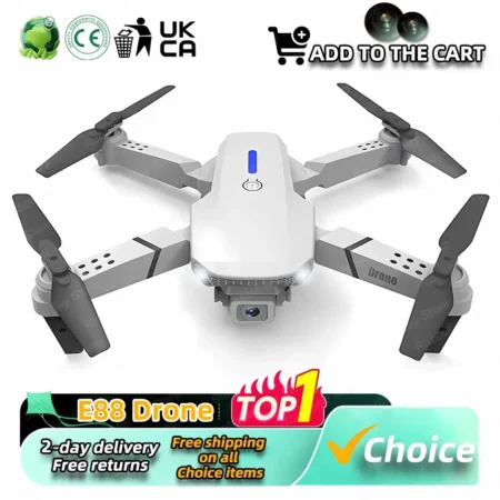 Newest E88 Pro WIFI FPV Drone Wide Angle HD 4K 1080P Camera Height Hold RC Foldable Quadcopter Dron Helicopter Toys Gift