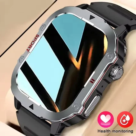 2024 New For Xiaomi Military Smart Watch Men Waterproof Outdoor Sports Fitness Tracker Health Monitor 2.19" BT Call Smartwatch