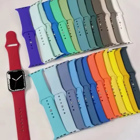 Silicone Band For Apple Watch straps 45mm 44mm 40mm 41mm 42mm-46mm sport bracelet iwatch series 8 7 6 5 4 3 SE 9 10 Ultra 2 49mm
