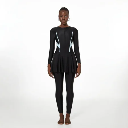 Muslim Swimwears One-piece Swimsuit Islamic Swimming Suit for Women Long-sleeved Skirt Plus Size Swimwear Diving Suit