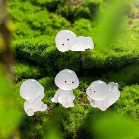 Cartoon Luminous Small People Figurines Glow in Dark Cute People Figurines Miniatures Resin Crafts DIY Little Man Statue