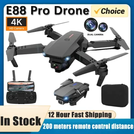 2025 E88 Professional Wide Angle RC Dron HD 4K Camera Mode Foldable Helicopter Aircraft Quadcopter Drone Kid Gift Toys ﻿