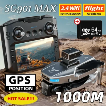 New! New SG901 MAX GPS Drone Professional 8K Camera Aerial FPV Brush Avoiding Obstacle with Large Screen Remote Control Folding