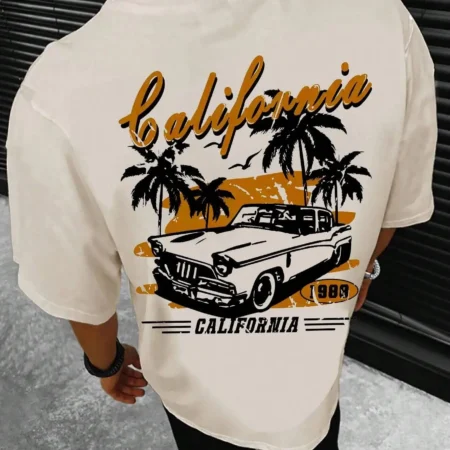 California Extreme Sports Racing Competitions T-Shirt Men Fashion Cotton Clothes Summer T-Shirts Hip Hop Oversized Casual Tops