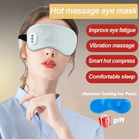 Hot + Ice Massage Eye Mask Electric Heating Eye Massager Relieve Eye Fatigue Dark Circles Sleeping Mask Eyeshadow