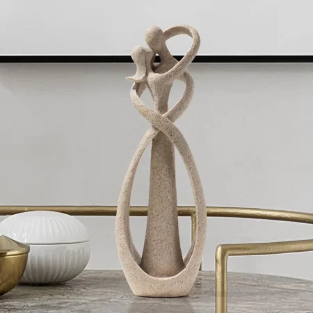 Nordic Style Creative Home Decor: Embracing Couple Sculpture for Office, Bookshelf, Living Room, Bedroom, Tabletop Decoration