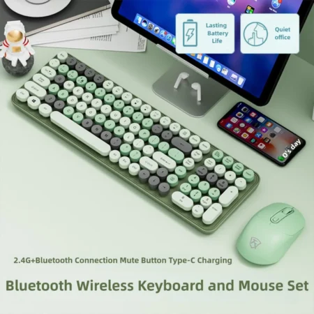 2.4G Wireless Keyboard Mouse Rechargeable Wireless Bluetooth Keyboard Mouse Silent Laptop Desktop Universal Portable 85/105Key