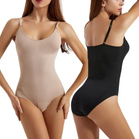 New One-piece Shapewear Slimming Sculpting Sleeveless Tummy Control Bodysuit for Women Slim Waist Trainer with Hooks Plus Size