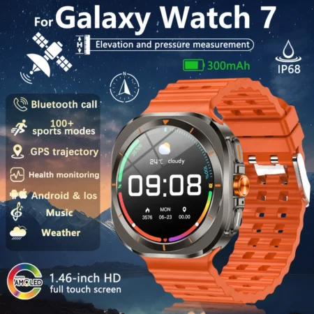 2025 For Galaxy Watch 7 Ultra GPS Compass Smart Watch Outdoor Sports Man AMOLED BT Call Waterproof Galaxy 6 Upgraded Smartwatch