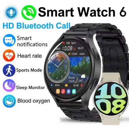 KESHUYOU 2025 New Watch 6 Smart Watch Women's Bluetooth Call Health Monitoring Alarm Clock Men's Fashion Sports Watch