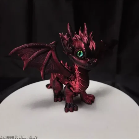 3D Printed Multi-Jointed Movable Flying Dragon Figurine - High-Quality Home Decor & Desk Decoration - Unique Gift