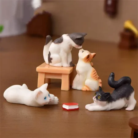 Cat Ornament Plastic Miniatures Cat Multi-purpose Animal Cat Micro Landscape Decoration Mini Cat Crafts Miniatures Figurines