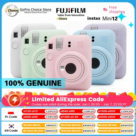 FUJIFILM Instax Mini 12 Instant Film Camera Children's Christmas Gift Fashion Style Date New Year Gift Cute Camera 10 Film