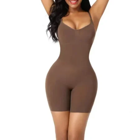 Women Seamless Strappy-Back Bodysuit Butt Lifter Shapewear Waist Trainer Body Shaper Chest Enhancing Corrective Underwear Corset
