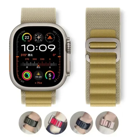 Alpine Strap for Apple Watch Bands 46mm 40mm 49mm 45mm 41mm 38mm 42mm Nylon Bracelet Iwatch Ultra 2 Series 10 9 8 7 6 5 4 3 Band