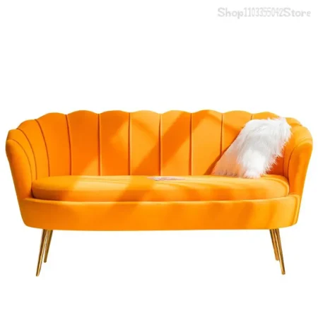 Sofa living room small apartment Nordic simple modern light luxury net red bedroom clothing store double simple lazy sofa