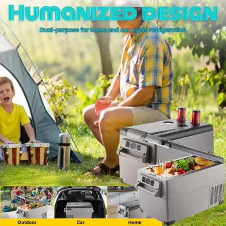 32L/42L Car Refrigerator Portable Fridge Freezer Cool Box Car Refrigerator Dual Zone for Home Outdoors Camping Traveling Use