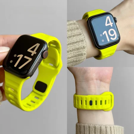 Silicone Band For Apple Watch series 10 46mm 42mm strap 44mm 45mm 40mm 41mm sport bracelet iwatch 8 7 6 5 4 3 SE 9 Ultra 2 49mm