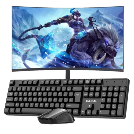 2.4G Wireless Keyboard and Mouse Combo USB Receiver External Computer Keyboard Mouse Office Keyboard for PC/Laptop/Windows