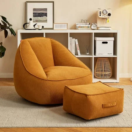 Bean Bag Lazy Corduroy Comfortable Sofa Single Bed Tatami Bedroom Balcony Casual Lightweight Small Sofa Living Room 2024 New