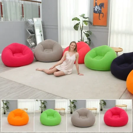 Large Lazy Inflatable Sofa, Single Lazy Sofa Chair, Foldable Outdoor Leisure Sofa, Bean Bag Sofa, Living Room, Bedroom, Outdoor
