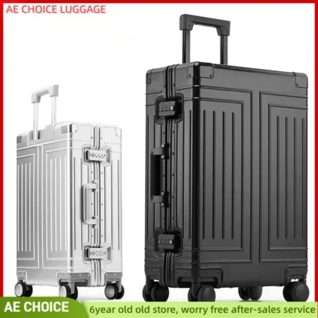 20 22 24 24 28 inches High Capacity Suitcase Aluminum-magnesium Alloy Suitcase Universal wheel trolley box Rolling Luggage