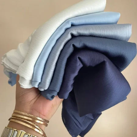Hot Premium Satin Crinkle Hijab Scarf Chiffon Shawl Plain Muslim Women Hijabs Breathab Islam Women Turban Pleated Scarf Ramadan