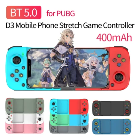 D3 Mobile Phone Stretch Game Controller 3D Joystick Bluetooth-Compatible5.0 Mobile Phone Gamepad for IPhone/iOS/Android for PUBG