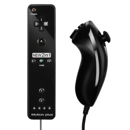 2 In 1 Remote & Nunchuck Controller Built In Motion Plus Remote Controller Gamepad For Nintendo Wii Console Joystick Joypad