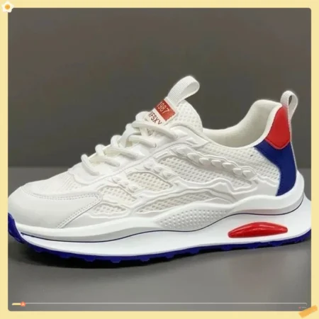 Men's Breathable Mesh Shoes Summer 2025 Out Casual Running Shoes Soft Bottom Comfort Light Fashion Shoes Thick Sole Sneakers