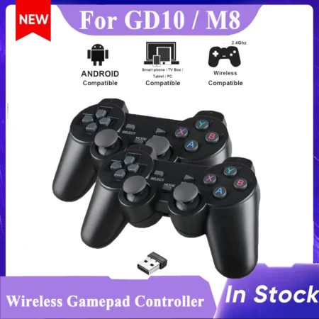 2 PCS 2.4Ghz Wireless Gamepad Game Controller For M8 X2 PLUS GD10 USB Joystick For PC Android TV Controle for PC BOX GAME BOX